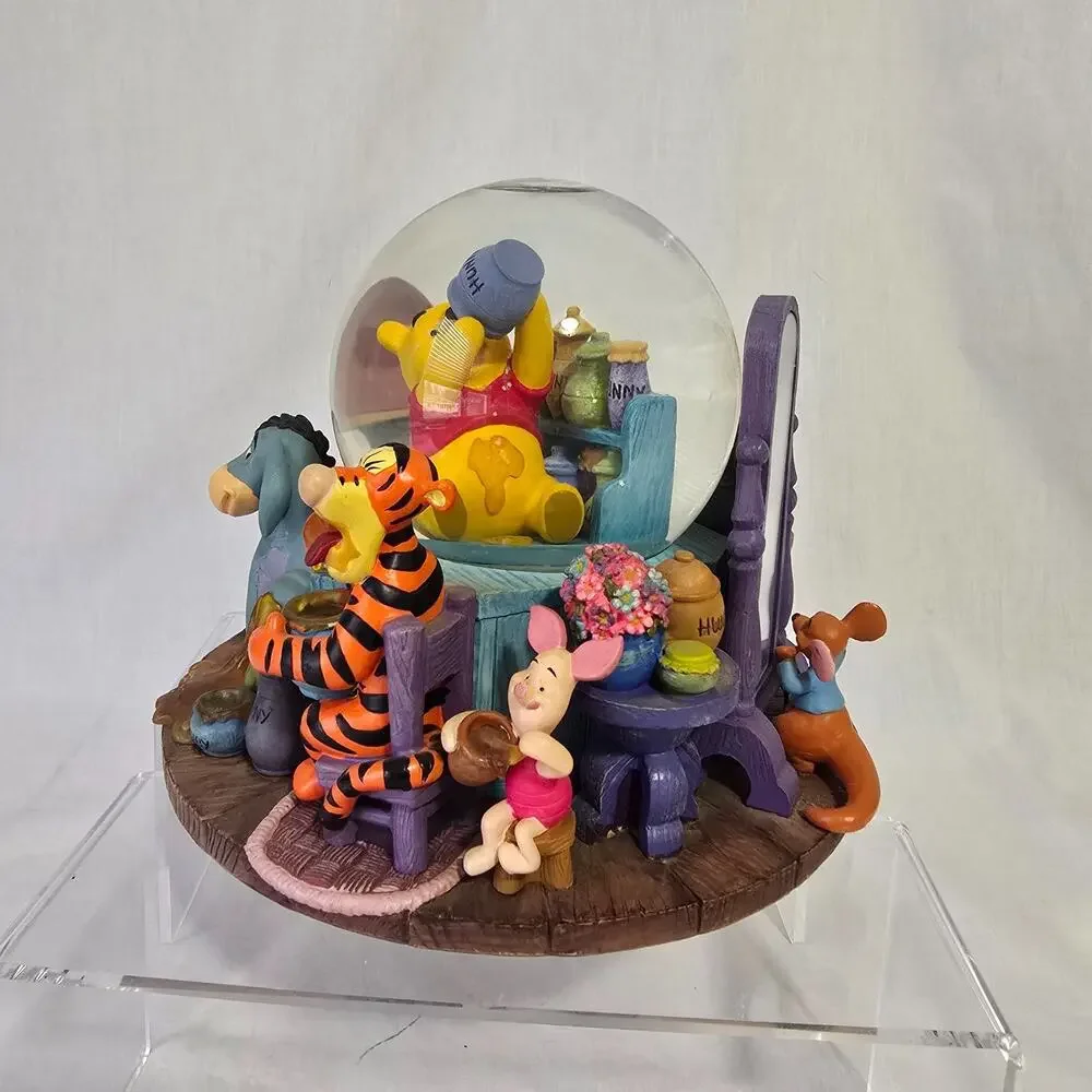 Vintage Disney Winnie the Pooh Honey Pot Eeyore Tigger Piglet Musical Globe